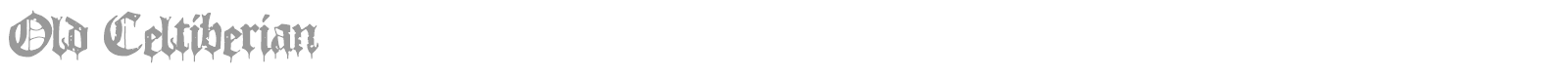 Old Celtiberian font preview